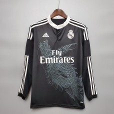 Real Madrid 14/15 Away Black Long Sleeve Soccer Jersey